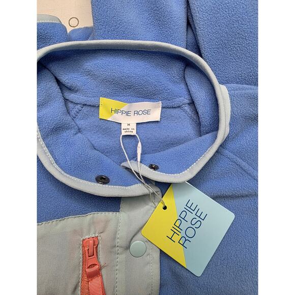 NWT HIPPIE ROSE Blue Fleece with Aqua and Coral Details - Picture 6 of 7